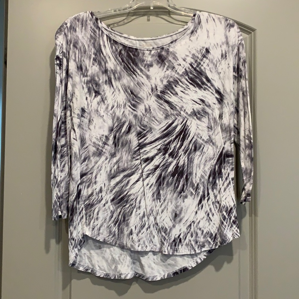 Patterned 3/4 blouse